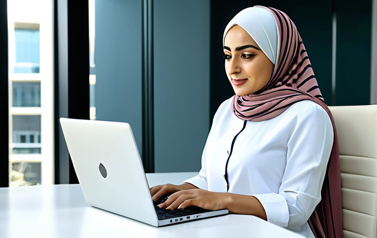 **

"A professional Arab businesswoman in a modern, modest hijab and business attire, working on a laptop in a bright, contemporary office in Dubai, fully clothed, appropriate content, safe for work, perfect anatomy, natural proportions, professional, modest, family-friendly, high-resolution."

**