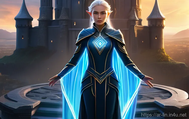 리니지 거래소 안전 사용법 - **Prompt:** A highly detailed, epic fantasy digital painting depicting a bustling, vibrant Lineage-s...