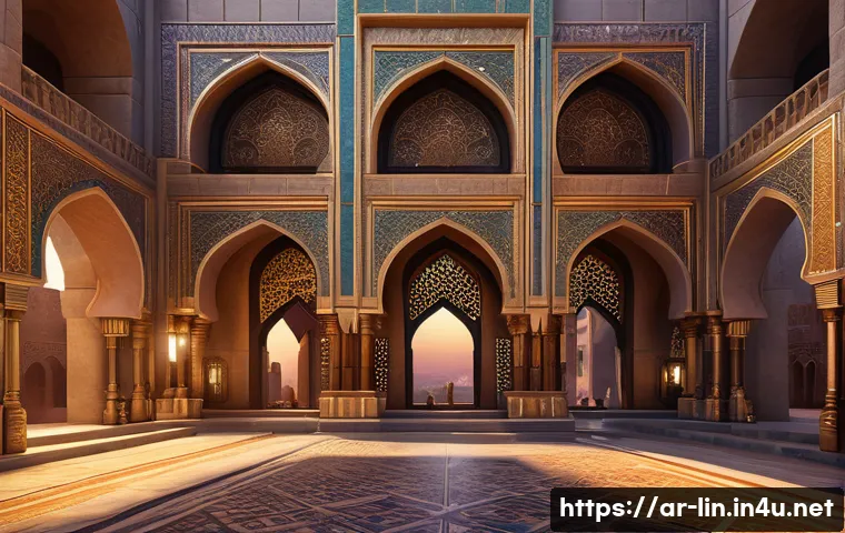 리니지 초보자 친화적인 서버 - A vibrant fantasy MMORPG server lobby scene set in an Arabian-inspired city at sunset, bustling with...